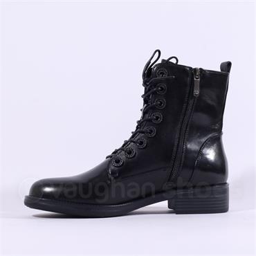 Regarde Le Ciel Roxana Glitter Zip Boot - Black Leather